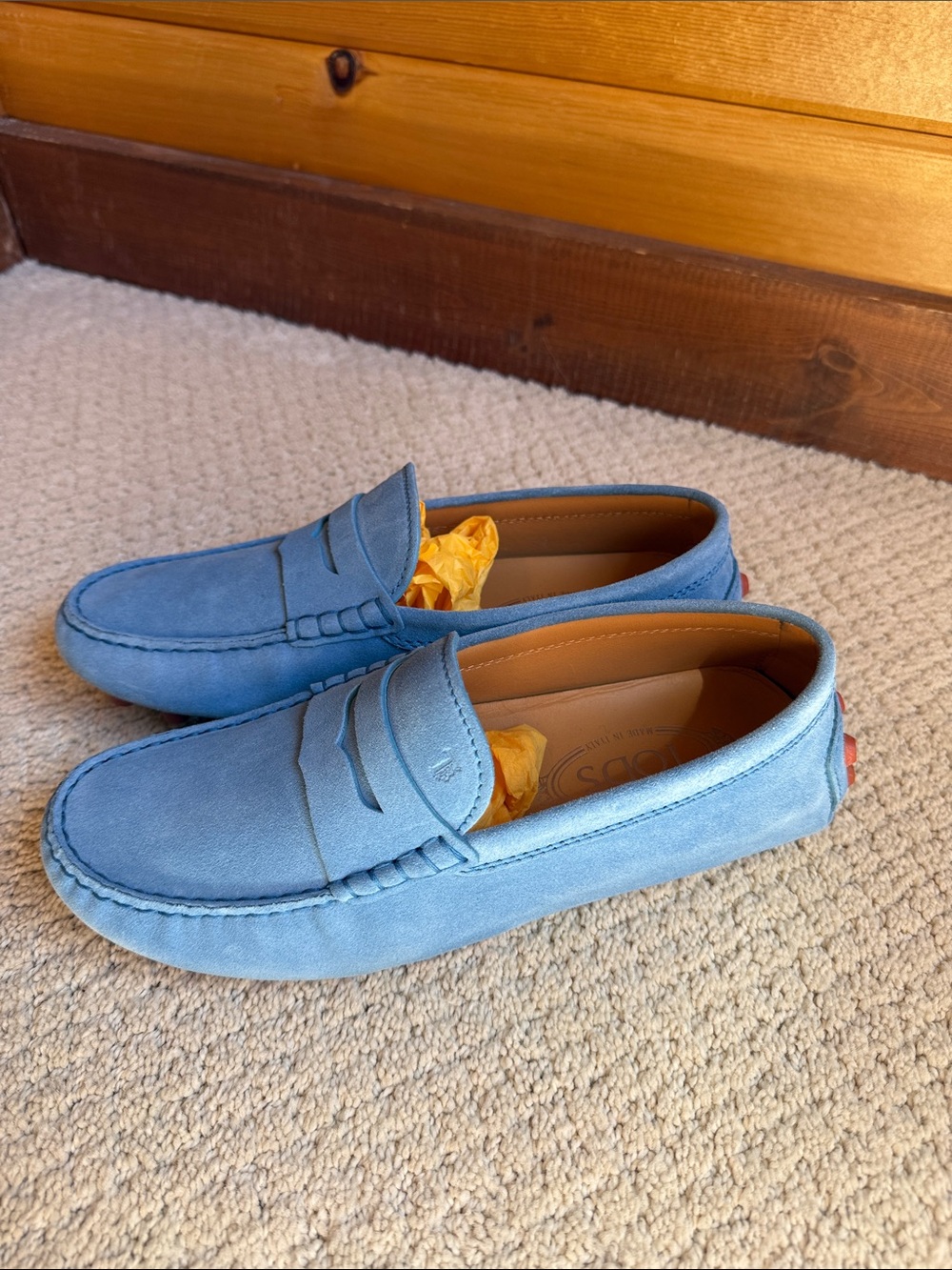Tod's Blue Suede Drivers